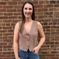 Noelle Textured Tank Top in Milk Shake