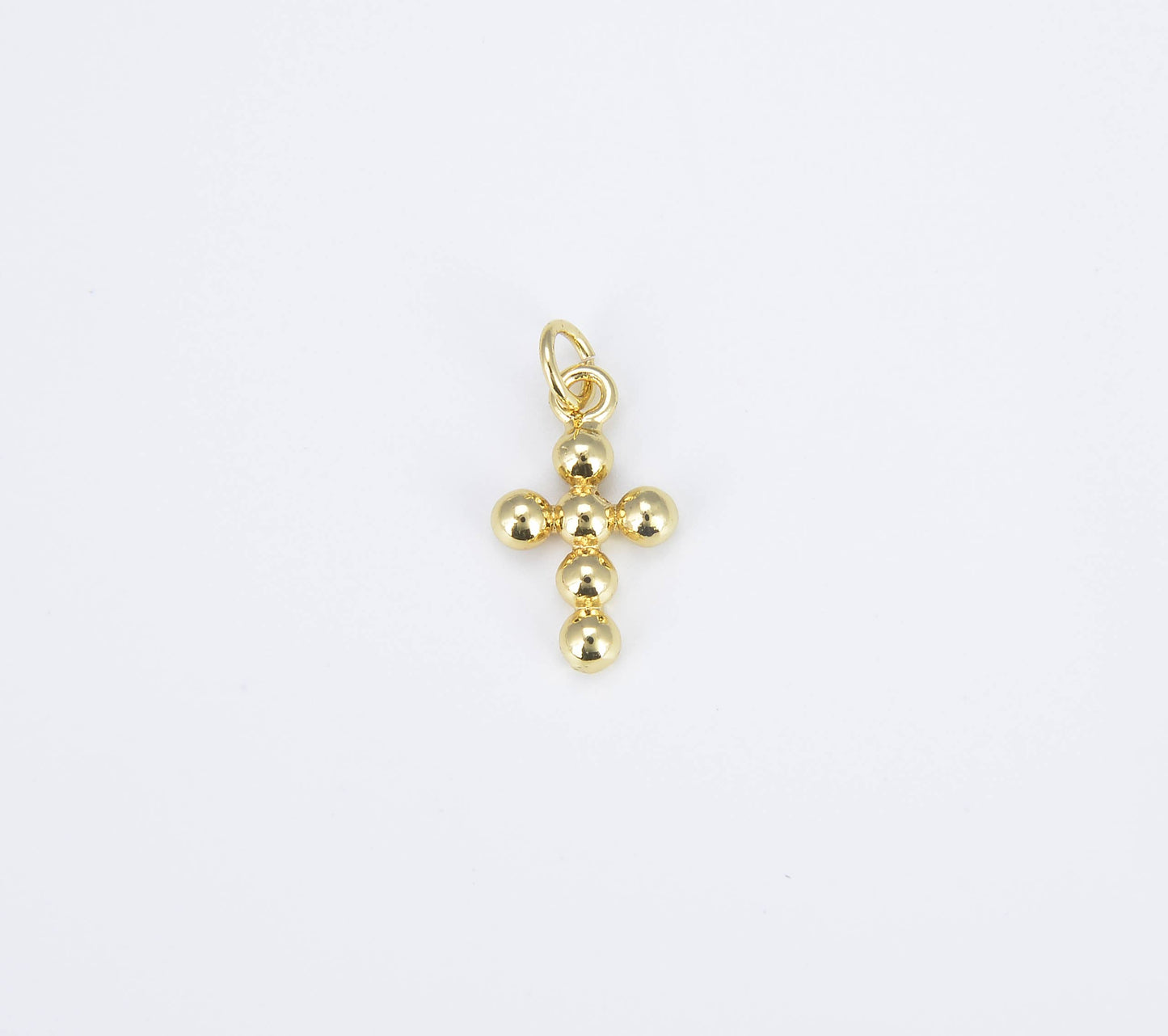 Minimalist Cross Charm Pendant in Silver