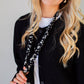 Onyx Floral Lanyard