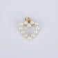 Dainty Heart Pearl Charm in Silver