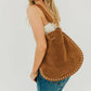 OG Rosalie Rivet Suede Hobo Bag in Black
