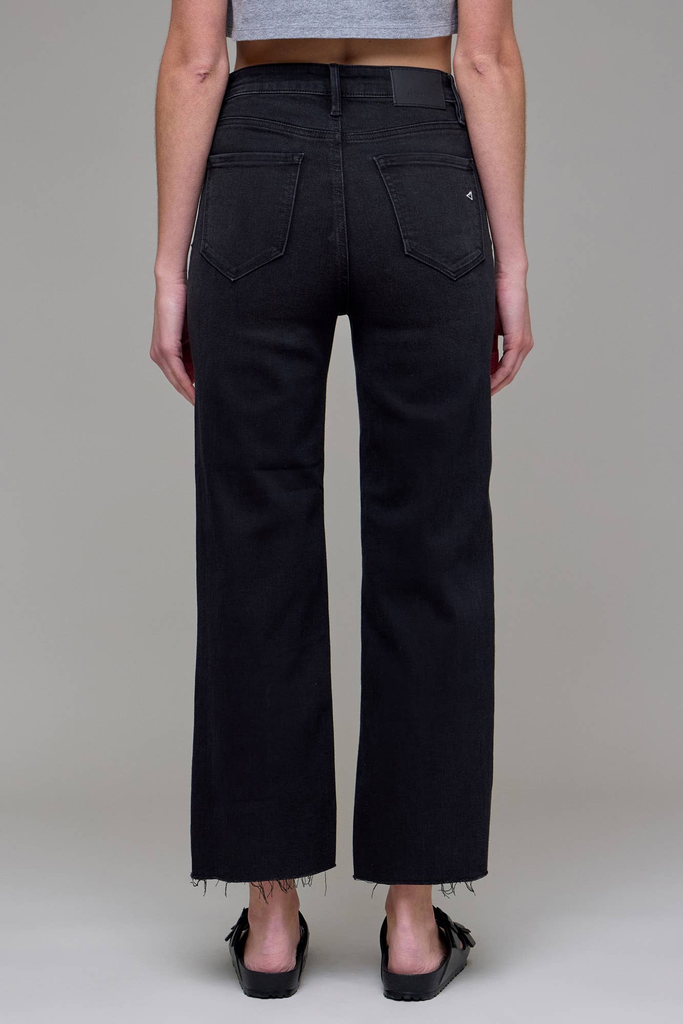 Black Hidden Denim Clean Stretch Straight Leg Jeans