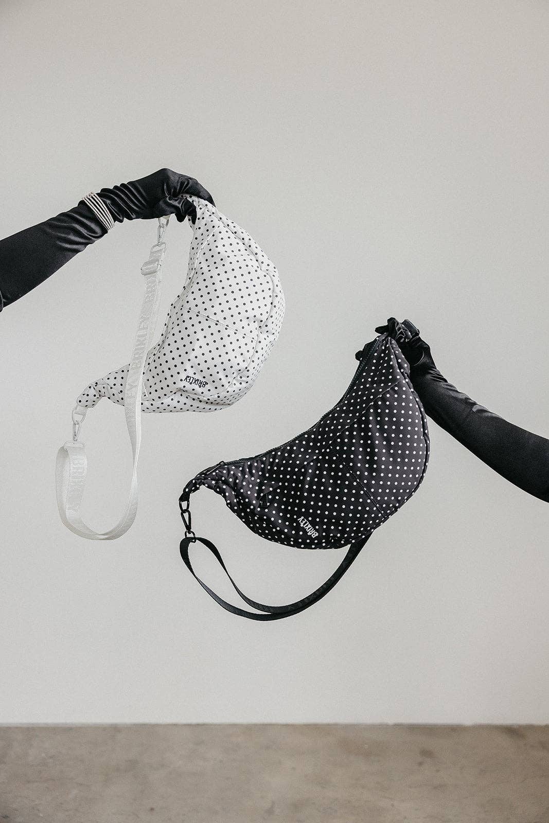 Pearl Dot Crescent Bag