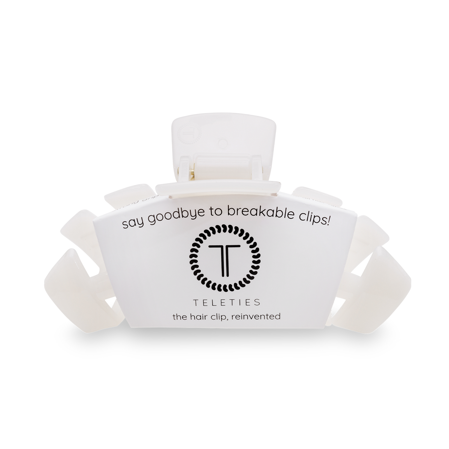 Classic Hair Clip Large in Coconut White