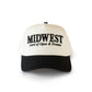 Midwest Land of Opes & Dreams Unisex Trucker Hat in Black & Cream
