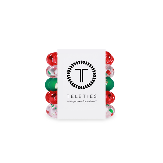 Tiny Seasons Greetings Hair Ties
