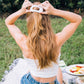Small Coconut White Round Flat Hair Clip