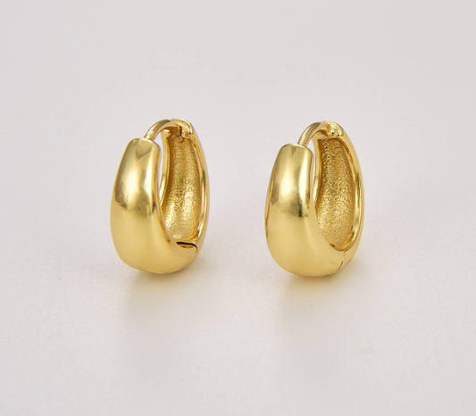 Thick Huggie Hoop Earrings