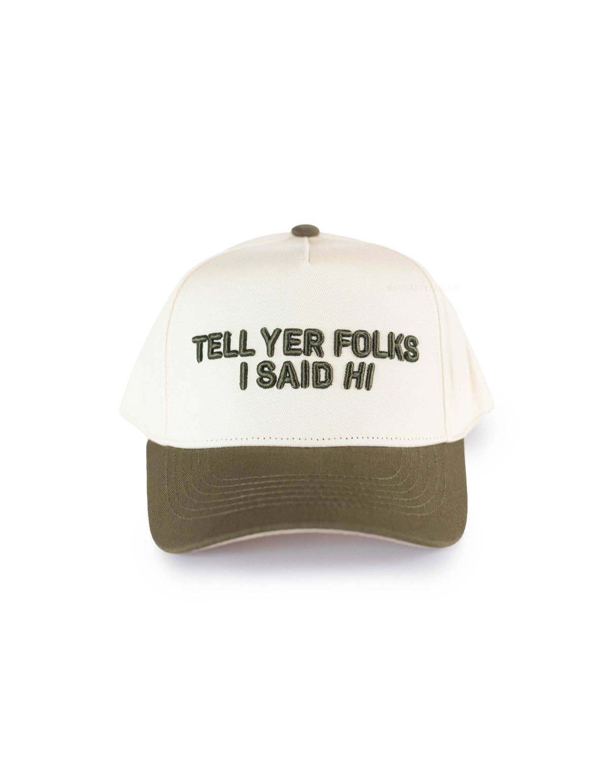 Tell Yer Folks I Said Hi Embroidered Trucker Hat