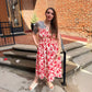 Renee Smocked Dress in Red