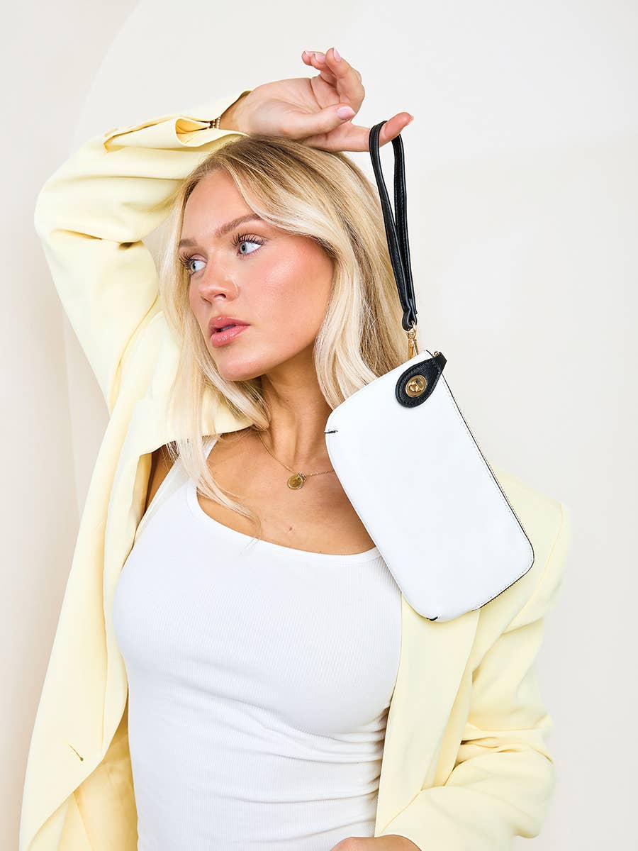 Kendall Crossbody/ Wristlet in Taupe