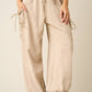 Julia Washed French Terry Drop Pocket Pant in Sandshell