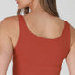Zoey Plain Jersey Tank Top in Stone