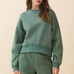Green Dropped Shoulder Sweatshirt
