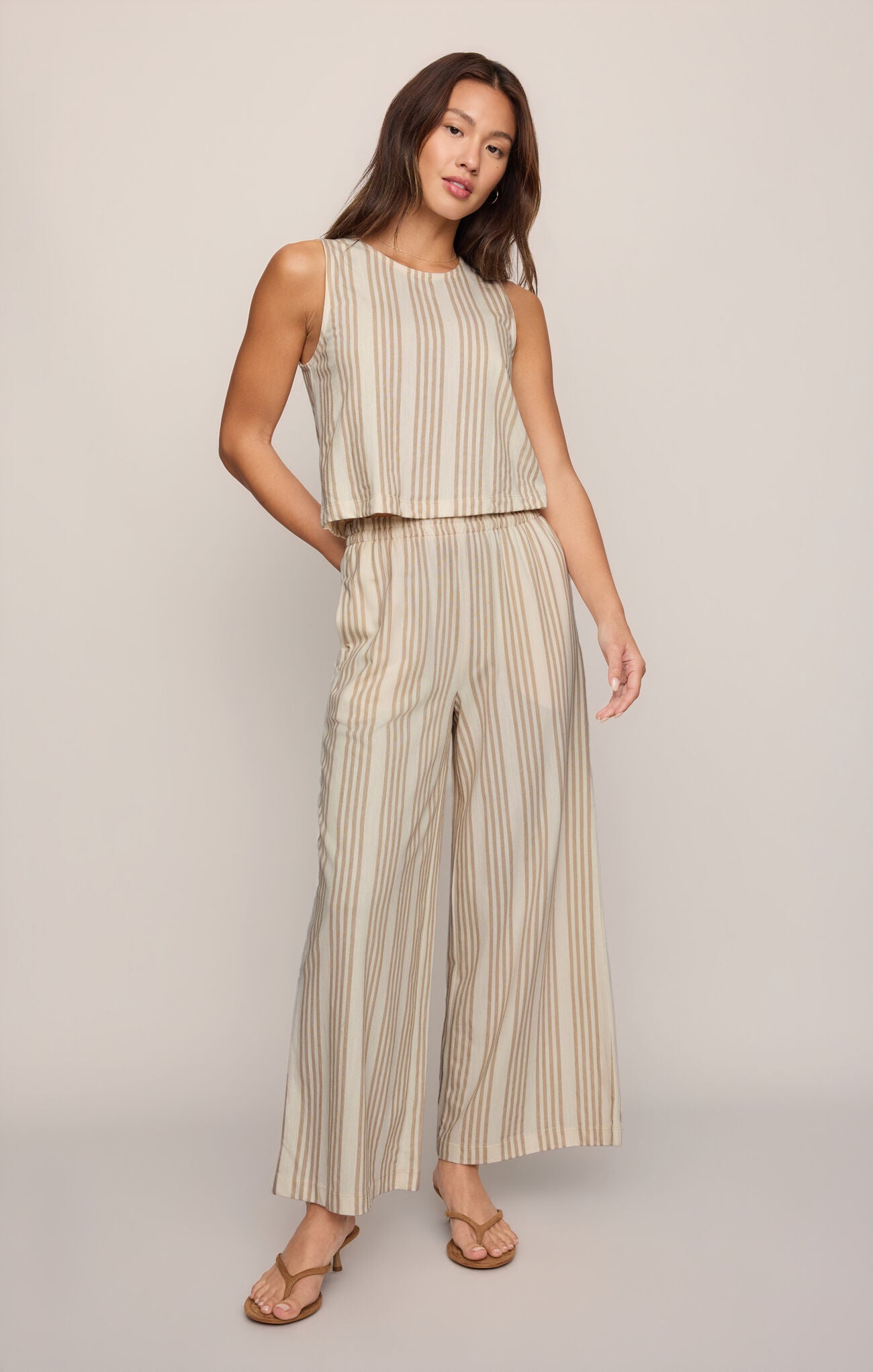 Scout Jersey Pant in Cloud Stripe