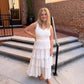 Madison Pleated Dress in White