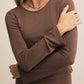 Demure Top in Suede