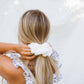 Pure White Jumbo Scrunchie