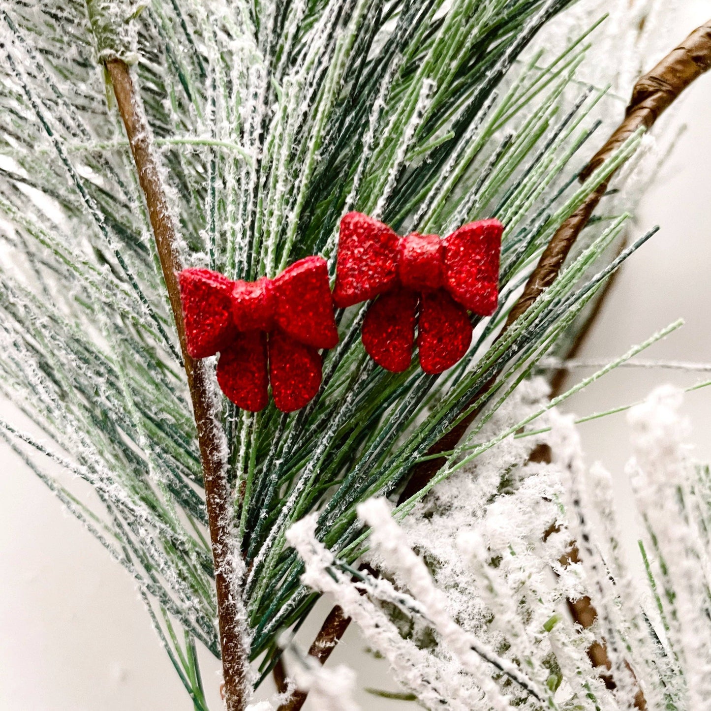 All Wrapped Studs | Handmade Polymer Clay Glitter Bow Studs