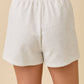 Julia Grey Ribbon Embroidered Bow Shorts