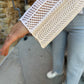 Lisa Open Knit Cropped Sweater in White