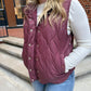 Alanna Quilted Vest Snap Buttons in Burgundy