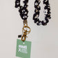 Onyx Floral Lanyard