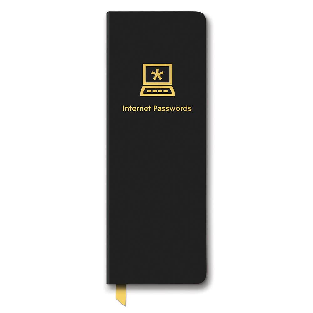 Black Password Jotter Journal