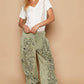 Kristina Floral Embroidered Joggers in Dried Apple