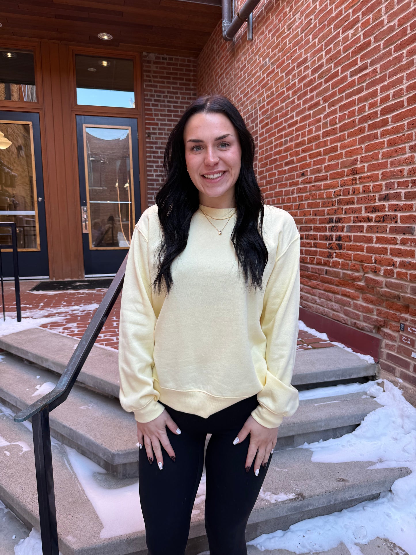 Classic Boyfriend Sweatshirt in Butter Yellow