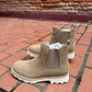 The Gianna Khaki Chunky Sole Chelsea Fall Boot