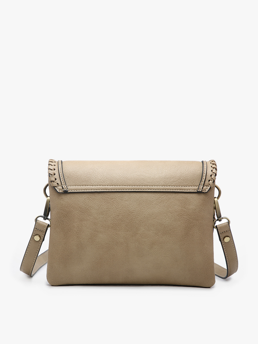 Sloane Flapover Crossbody in Parchment