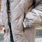 Norah Quilted Puffer Jacket in Mushroom