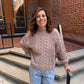 Kenzi Ash Mocha Cable Knit Sweater