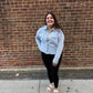 All Day Knit Denim Cropped Jacket in Washed Indigo