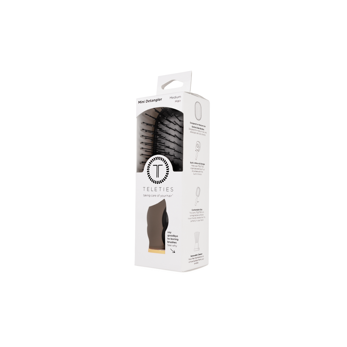 Mini Detangler Brush Jet Black Medium
