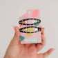 Neutral Dots Snap Clips 2-Pack: Black
