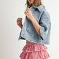 Aria Tiered Ruffle Mini Skort in Red