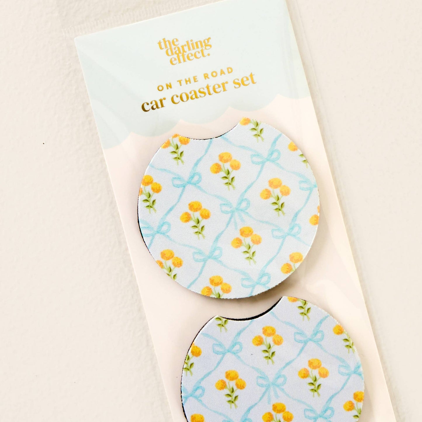 On the Road Car Coaster Set in Marigold Lane Blue