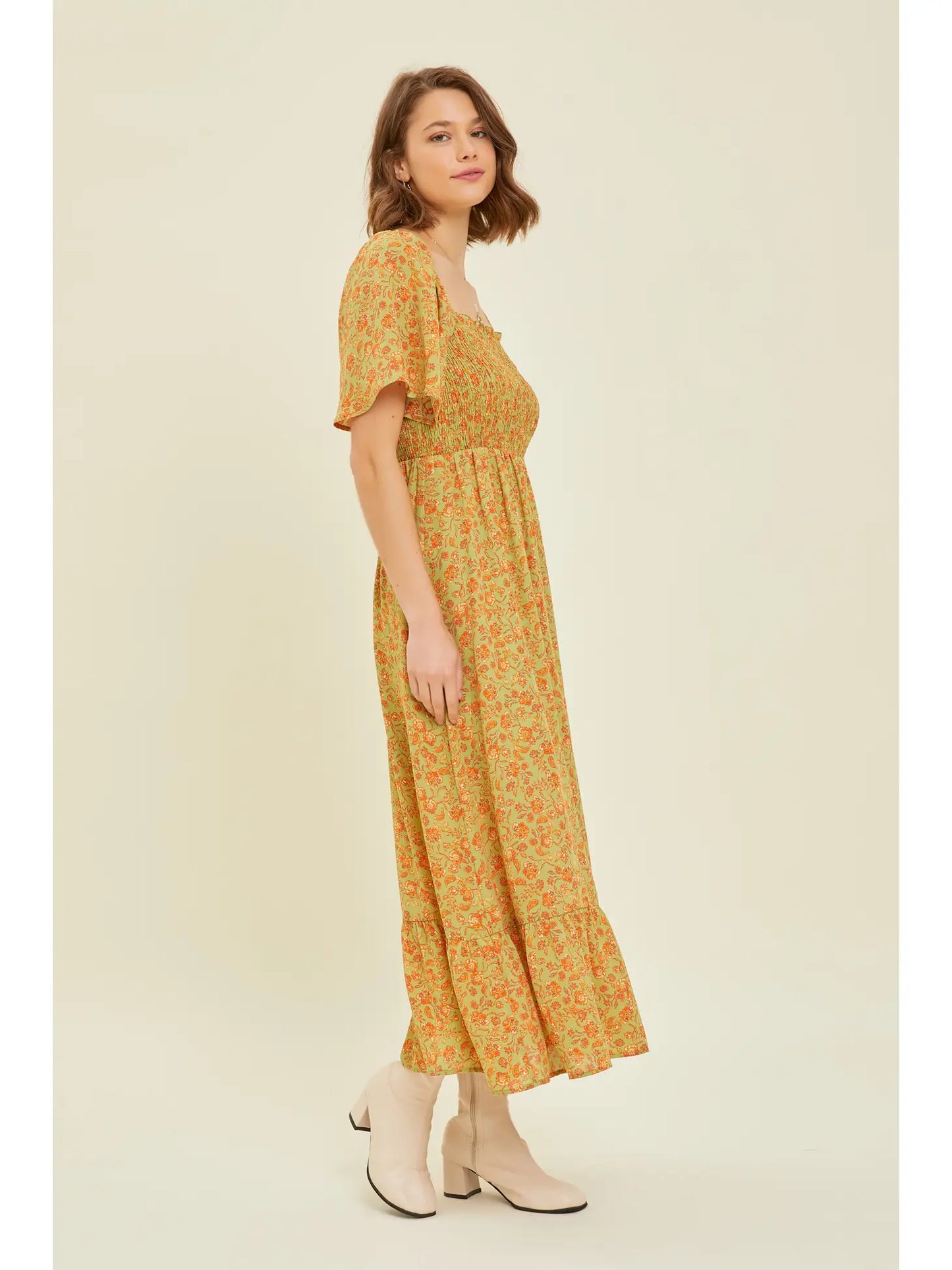 Jerika Olive Midi Convertible Dress in Plus