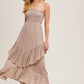 Alicia Smocked Strapless Tiered Dress