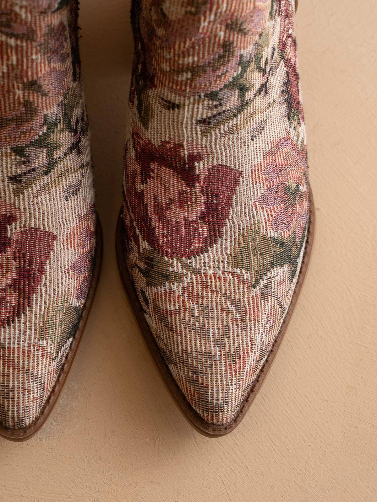 The Karina Mauve Tapestry Fall Bootie