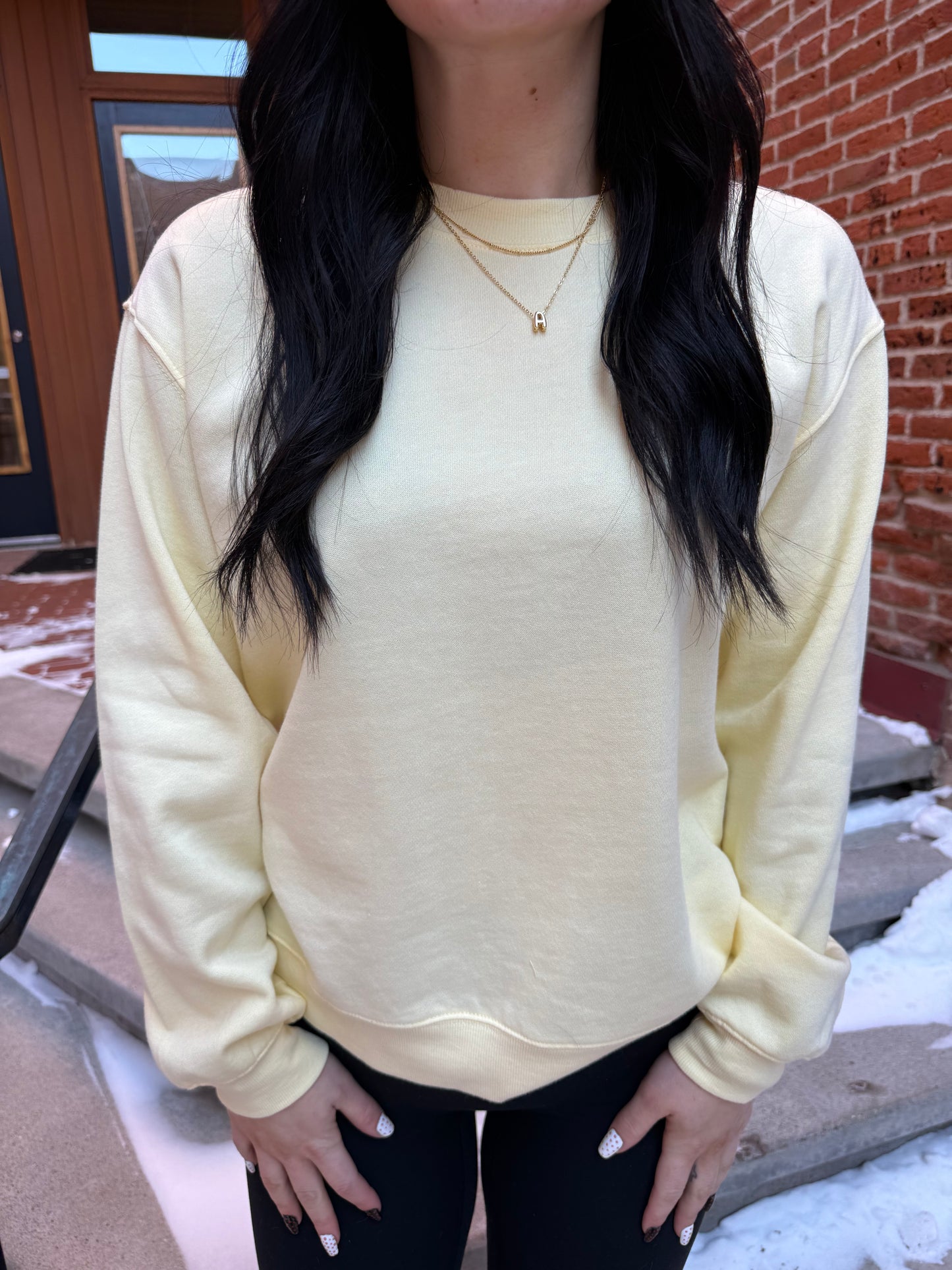 Classic Boyfriend Sweatshirt in Butter Yellow