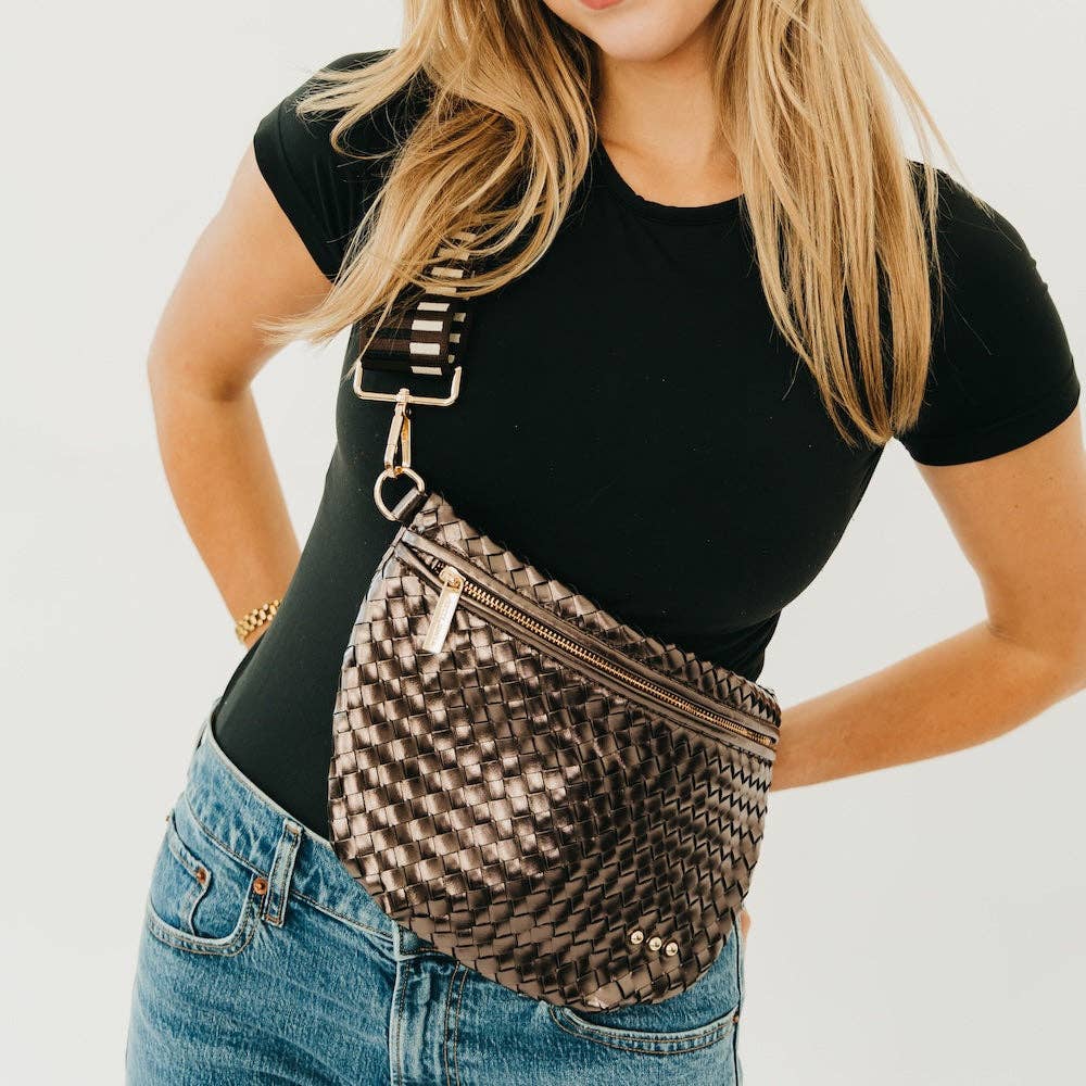 Westlyn Woven Bum Bag in Taupe