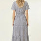 Amanda Striped Maxi Dress in Navy