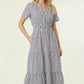 Amanda Striped Maxi Dress in Navy