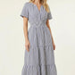 Amanda Striped Maxi Dress in Navy