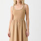 Jessica Double Scoop Neck Dress in Nude