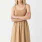Jessica Double Scoop Neck Dress in Nude