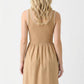 Jessica Double Scoop Neck Dress in Nude